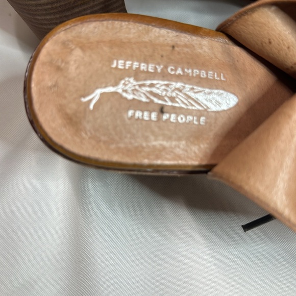 Jeffery Campbell Free People Lace Up Tan Shoes 8.5 - Picture 6 of 8